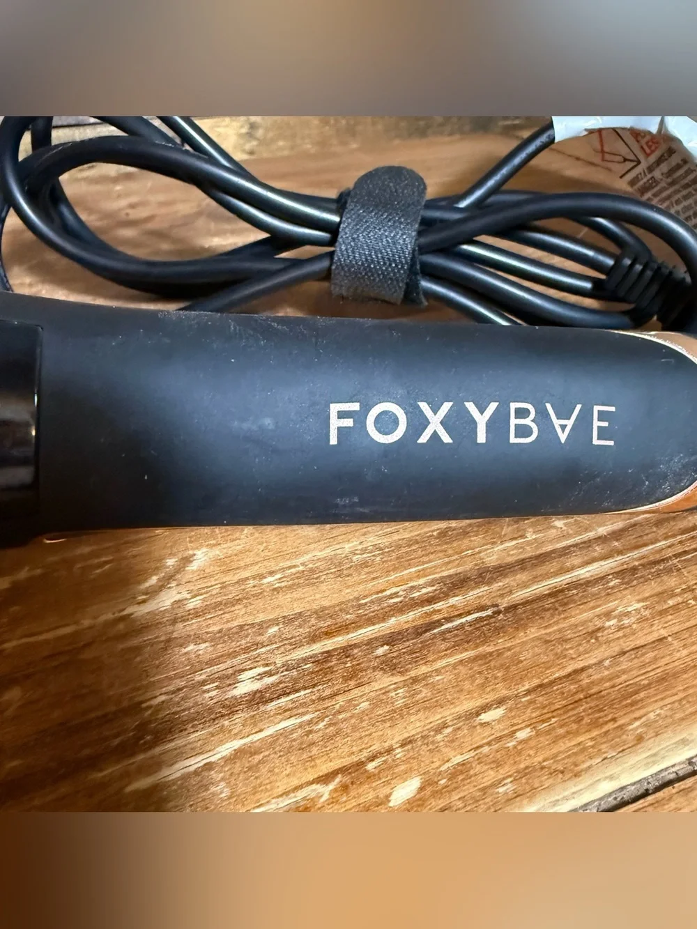 FoxyBae Hair Straightening Brush (KS301) - Black & Rose Gold